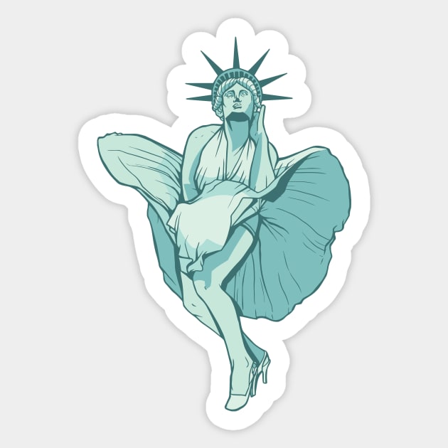 Liberty Monroe Sticker by Cosmo Gazoo